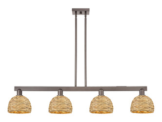 Innovations - 716-4I-OB-RBD-8-NAT - Four Light Island Pendant - Arcadia - Oil Rubbed Bronze