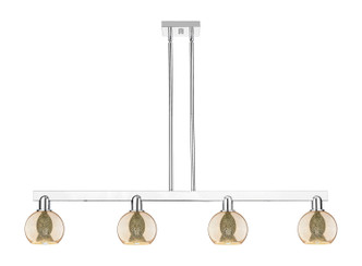 Innovations - 716-4I-PC-G128-6 - Four Light Island Pendant - Arcadia - Polished Chrome