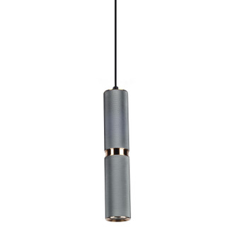 Avenue Lighting - HF1077-BLG - LED Pendant - Cicada - Knurled Light Grey With Brass
