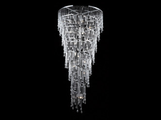 Avenue Lighting - HF1805-PN - LED Chandelier - Hollywood Blvd. - Polish Nickel / Clear Glass Tear Drops