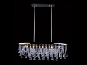 Avenue Lighting - HF1806-PN - LED Chandelier - Hollywood Blvd. - Polish Nickel / Clear Glass Tear Drops