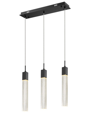 Avenue Lighting - HF1900-3-GL-BK - LED Pendant - The Original Glacier - Black