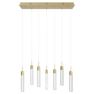 Avenue Lighting - HF1900-7-GL-BB-SNW - LED Pendant - The Original Glacier - Brushed Brass