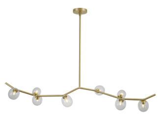 Avenue Lighting - HF4808-CLR - LED Chandelier - Hampton - Brushed Brass With Clear Glass