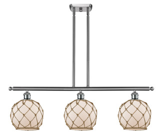 manufacturer_finish:Brushed Satin Nickel|manufacturer_glass:White Glass with Brown Rope|light_output:220.00lm|color_temperature:2200K|cri:99