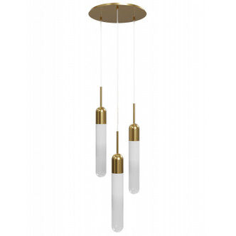 Avenue Lighting - HF7403-AB - Three Light Pendant - Tribeca - Aged Brass