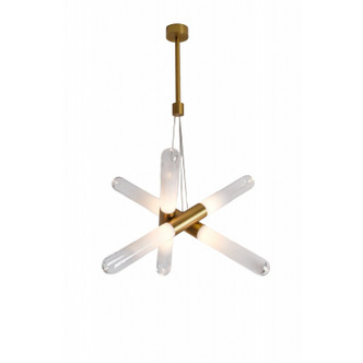 Avenue Lighting - HF7433-AB - Six Light Pendant - Tribeca - Aged Brass