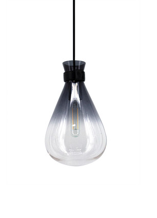 Avenue Lighting - HF8188-BLK - One Light Pendant - Del Mar - Smoke/Clear Avenue Lighting - HF8188-BLK - One Light Pendant - Del Mar - Smoke/Clear