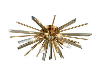 Avenue Lighting - HF8205-AB - Four Light Flush Sconce - Palisades Ave. - Aged Brass With Champagne Glass
