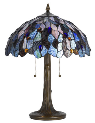 Cal Lighting - BO-2387TB - Two Light Table Lamp - Tiffany - Antique brass Cal Lighting - BO-2387TB - Two Light Table Lamp - Tiffany - Antique brass