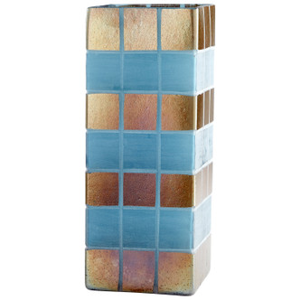Cyan - 10488 - Vase - Irridescent Gold And Blue