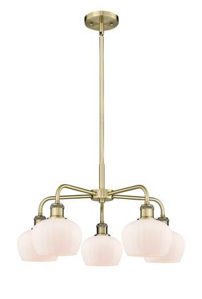 Innovations - 516-5CR-AB-G91 - Five Light Chandelier - Downtown Urban - Antique Brass