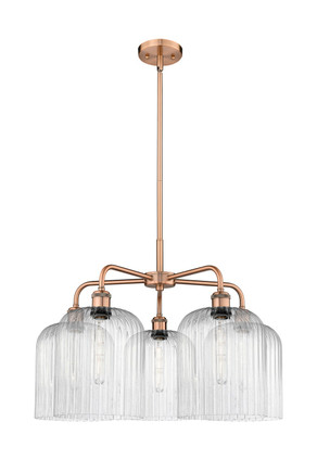 Innovations - 516-5CR-AC-G559-8SDY - Five Light Chandelier - Ballston - Antique Copper