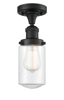 Innovations - 517-1CH-BK-G312-LED - LED Semi-Flush Mount - Franklin Restoration - Matte Black
