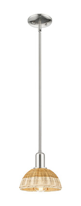 Innovations - 716-1S-PN-NBD2-75-NAT - One Light Mini Pendant - Arcadia - Polished Nickel