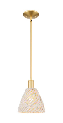Innovations - 716-1S-SG-NBD-75-NAT - One Light Mini Pendant - Arcadia - Satin Gold