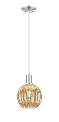 Innovations - 716-1S-SN-G458-7ME - One Light Mini Pendant - Arcadia - Brushed Satin Nickel
