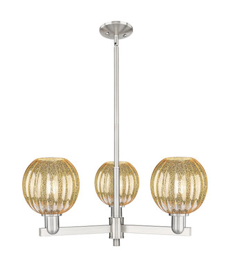 Innovations - 716-3CR-SN-G458-7ME - Three Light Pendant - Arcadia - Satin Nickel