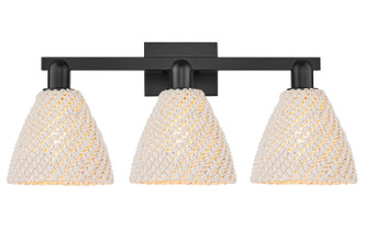 Innovations - 716-3W-BK-NBD-75-NAT - Three Light Bath Vanity - Arcadia - Matte Black