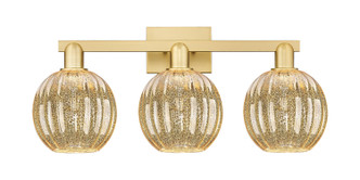 Innovations - 716-3W-SG-G458-7ME - Three Light Bath Vanity - Arcadia - Satin Gold