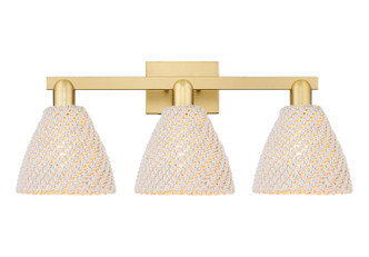 Innovations - 716-3W-SG-NBD-75-NAT - Three Light Bath Vanity - Arcadia - Satin Gold