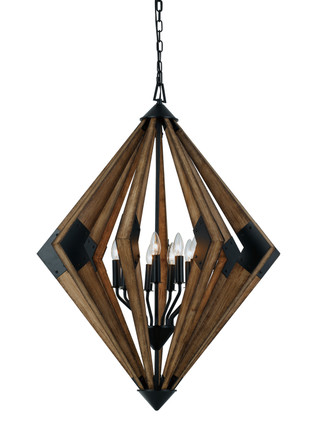 Cal Lighting - FX-3679-9 - Nine Light Chandelier - Arezzo - Wood Cal Lighting - FX-3679-9 - Nine Light Chandelier - Arezzo - Wood