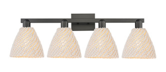 Innovations - 716-4W-BK-NBD-75-NAT - Four Light Bath Vanity - Arcadia - Matte Black