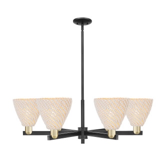 Innovations - 716-6CR-BAB-NBD-75-NAT - Six Light Chandelier - Arcadia - Black Antique Brass