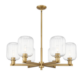 Innovations - 716-6CR-BB-G460-7CL - Six Light Chandelier - Arcadia - Brushed Brass