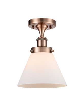 manufacturer_finish:Antique Copper|manufacturer_glass:Matte White Cased Large Cone|light_output:220.00lm|color_temperature:2200K|cri:99