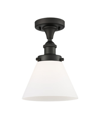 manufacturer_finish:Oil Rubbed Bronze|manufacturer_glass:Cased Matte White Large Cone|light_output:220.00lm|color_temperature:2200K|cri:99