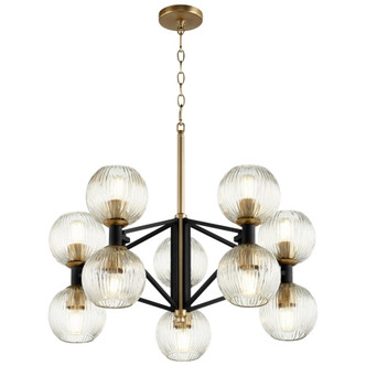 Cyan - 10965 - Ten Light Chandelier - Noir / Aged Brass Cyan - 10965 - Ten Light Chandelier - Noir / Aged Brass