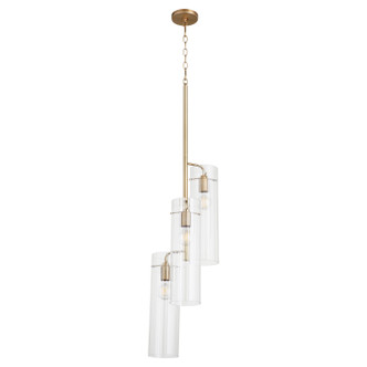 Cyan - 11267 - Three Light Pendant - Aged Brass