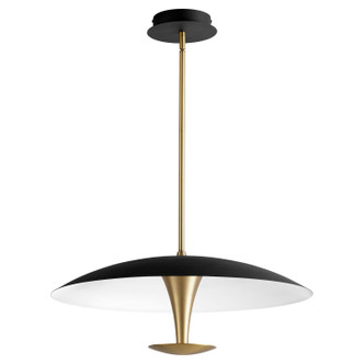 Cyan - 11393 - LED Pendant - Spacely - Aged Brass