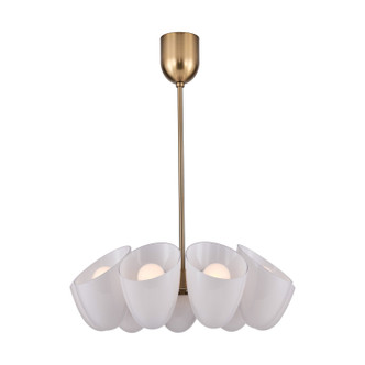 Kalco - 524355WBWT - Nine Light Chandelier - Cocoon - Winter Brass