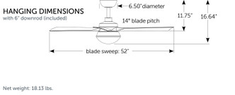 Barlow 52"Ceiling Fan (FP6807MW) Barlow 52"Ceiling Fan (FP6807MW)