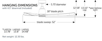 Kute 52 52"Ceiling Fan (FPD8534BSBL)
