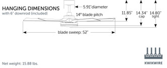 TorchAire 52 52"Ceiling Fan (FPD8570BL)