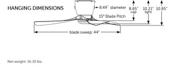 Klinch 44 44"Ceiling Fan (FPS7681MW)