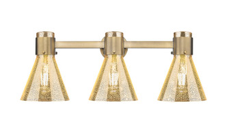Innovations - 464-3W-BB-G464C-7ME - Three Light Bath Vanity - Downtown Urban - Brushed Brass