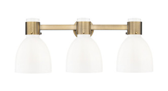 Innovations - 464-3W-BB-G464D-7GW - Three Light Bath Vanity - Downtown Urban - Brushed Brass