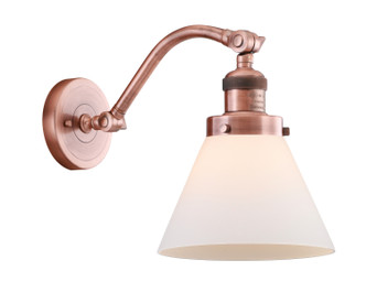 manufacturer_finish:Antique Copper|manufacturer_glass:Cased Matte White Large Cone|light_output:220.00lm|color_temperature:2200K|cri:99