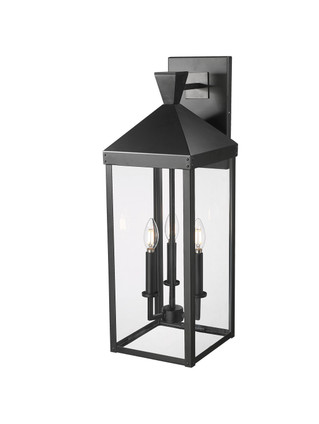Millennium - 22903-PBK - Three Light Outdoor Wall Sconce - Yates - Powder Coated Black