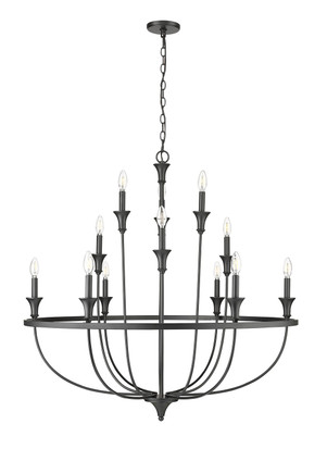 Millennium - 28012-MB - 12 Light Chandelier - Emery - Matte Black