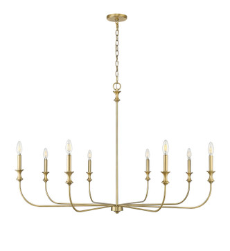 Millennium - 29608-VB - Eight Light Chandelier - Savanne - Vintage Brass