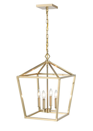 Millennium - 3244-MG - Four Light Pendant - Modern Gold