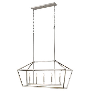 Millennium - 3245-SN - Five Light Island Pendant - Corona - Satin Nickel