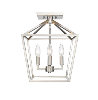 Millennium - 3334-SN - Four Light Semi Flush Mount - Corona - Satin Nickel