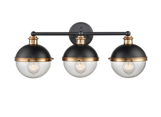 Millennium - 4253-MB/AB - Three Light Vanity - Ellmira - Matte Black/Aged Brass