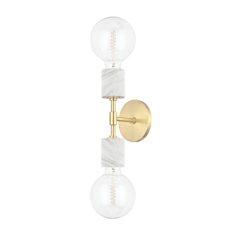Mitzi - H120102-AGB - Two Light Wall Sconce - Asime - Aged Brass